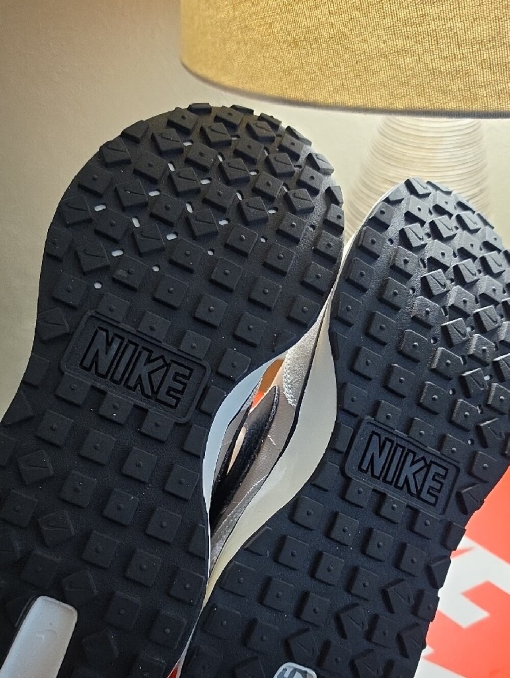Nike White, Light Gray & Black Retro Runner Sneakers - Picture 4 of 4